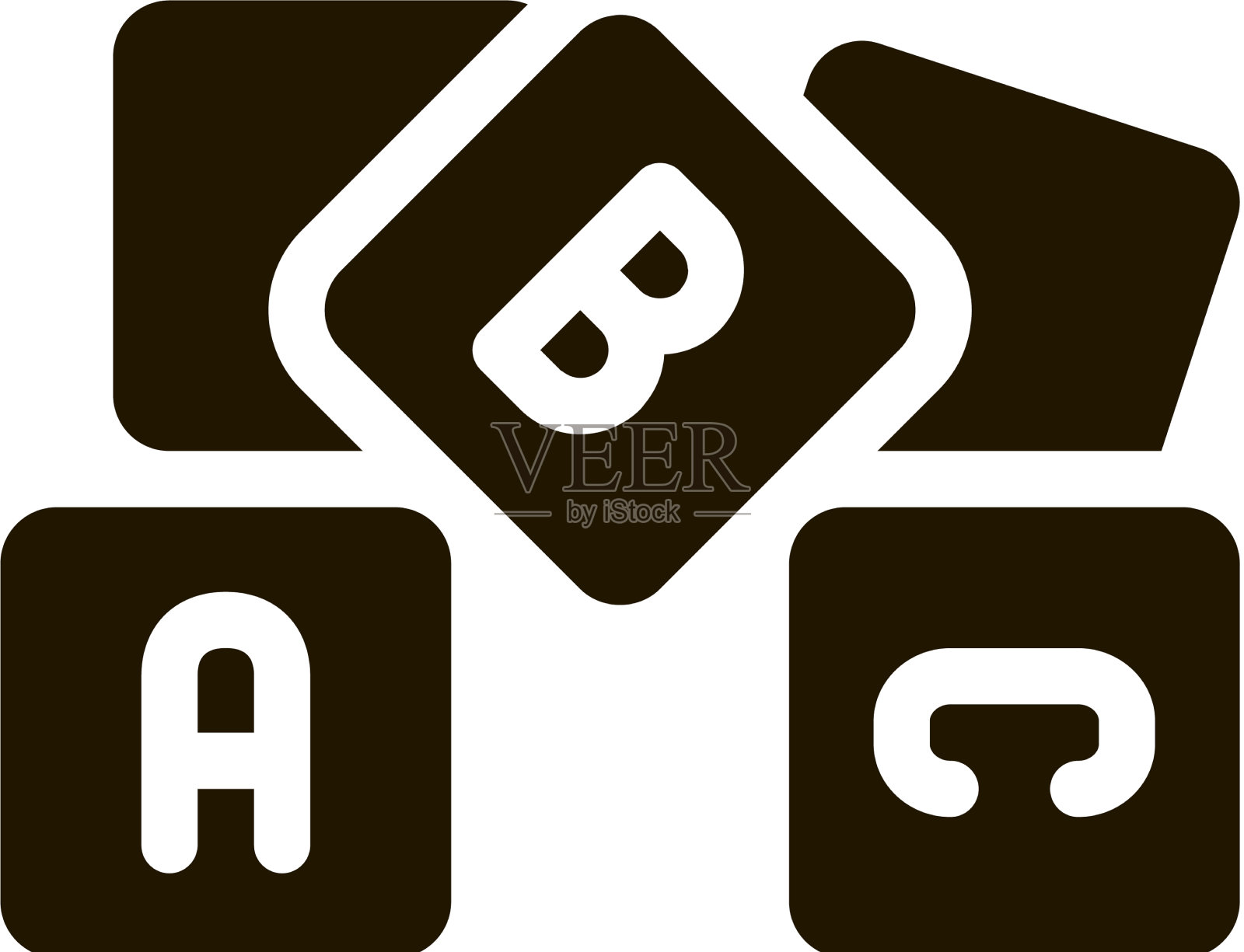 幼儿教育字母块图标图标素材