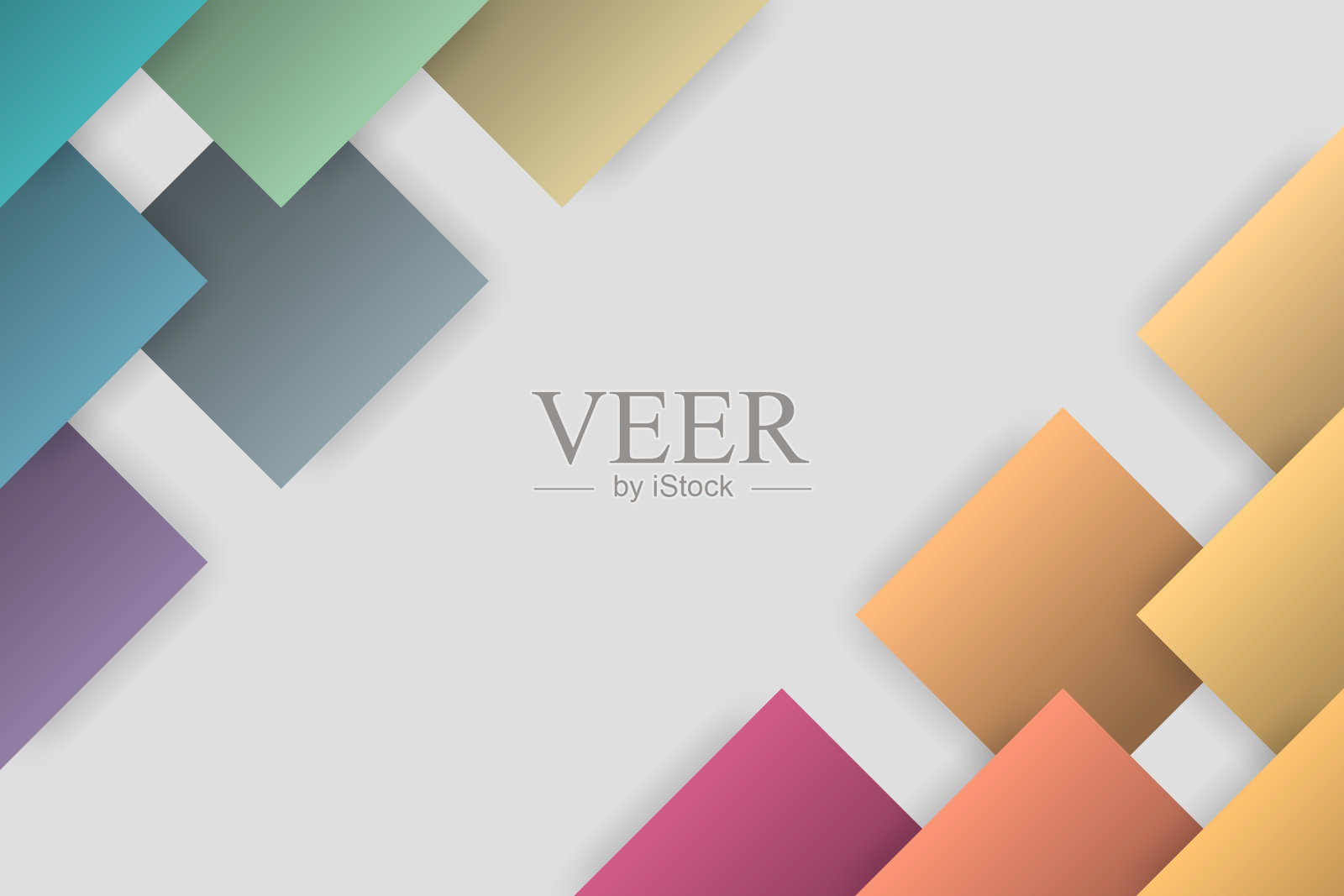 色彩丰富的抽象几何图案背景插画图片素材