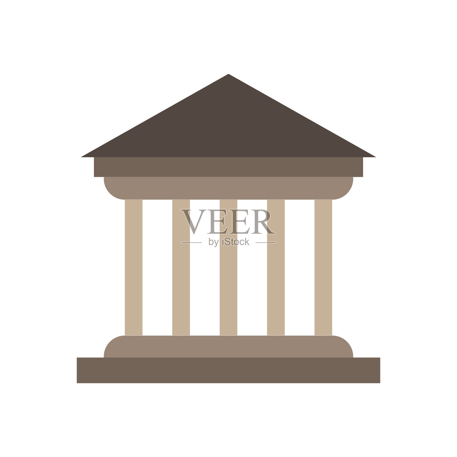 银行图标。插画图片素材