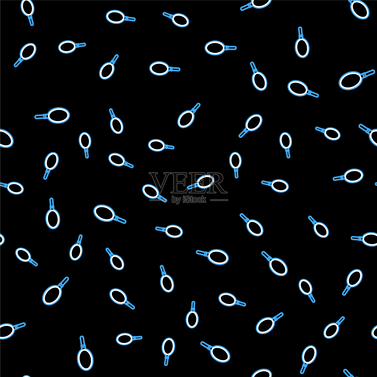 线手镜图标上隔离无缝图案插画图片素材