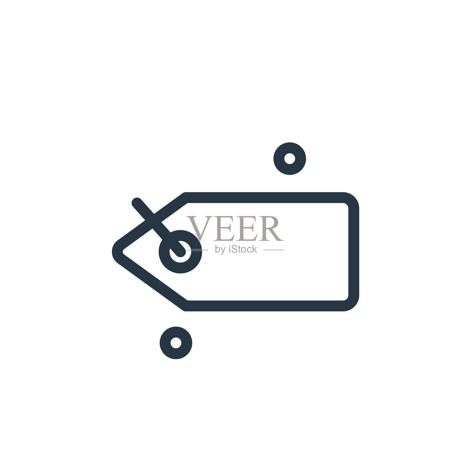 标签图标矢量从杂项概念。标记可编辑描边的细线插图。标签线性符号，用于web和移动应用程序，标志，印刷媒体。图标素材