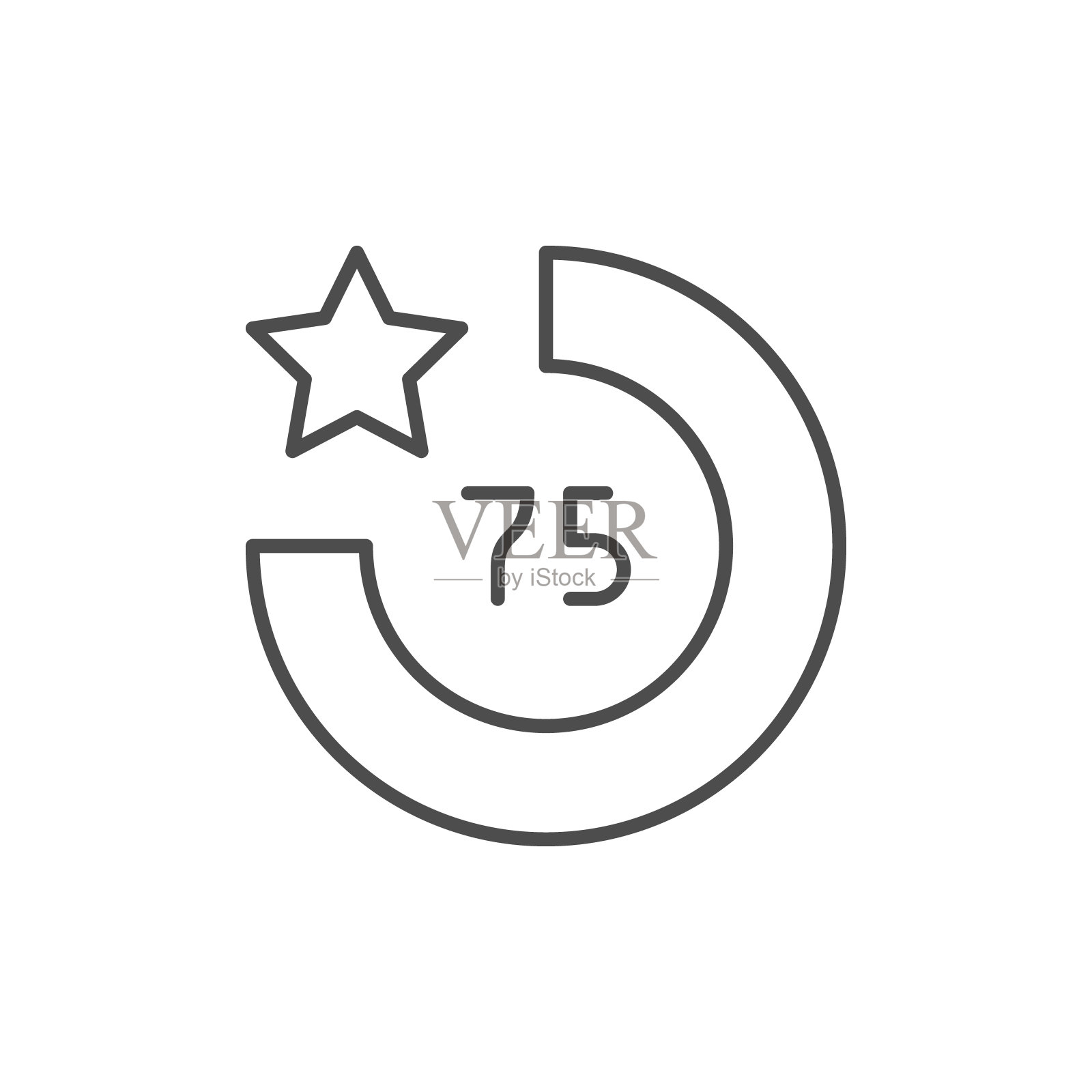 评价线轮廓图标插画图片素材