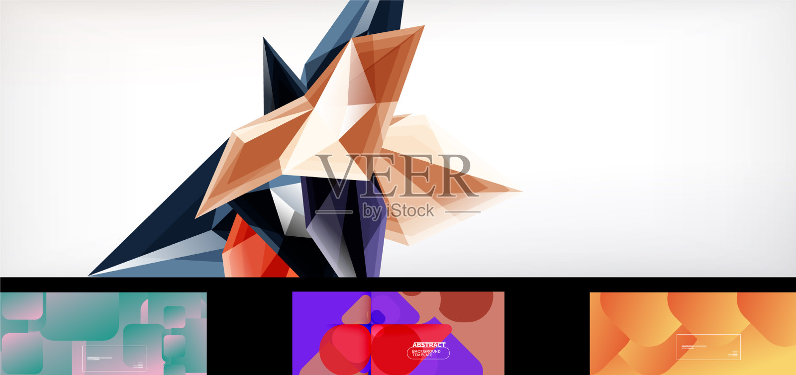 设置抽象背景的各种设计插画图片素材