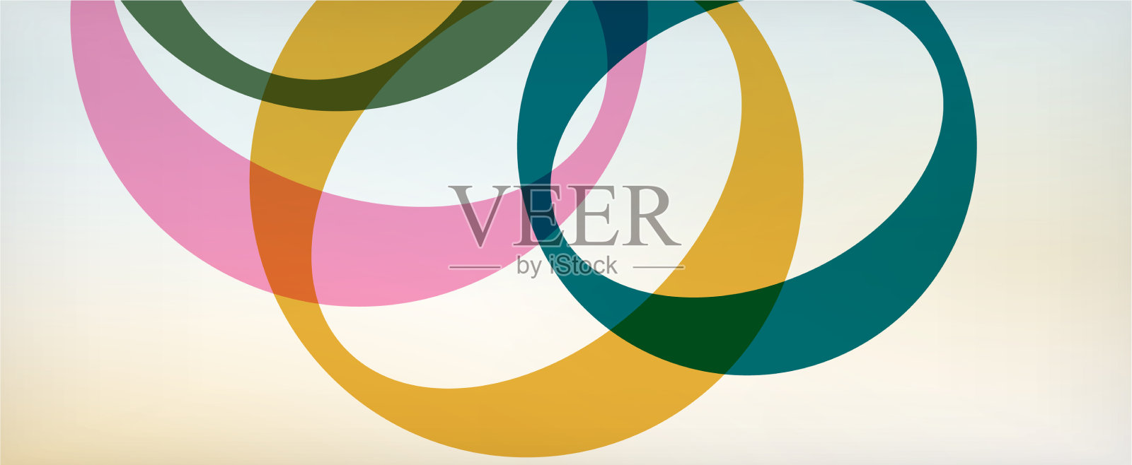 环形几何形状o字母重复插画图片素材