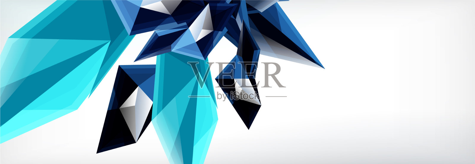 三维三角形和金字塔抽象插画图片素材