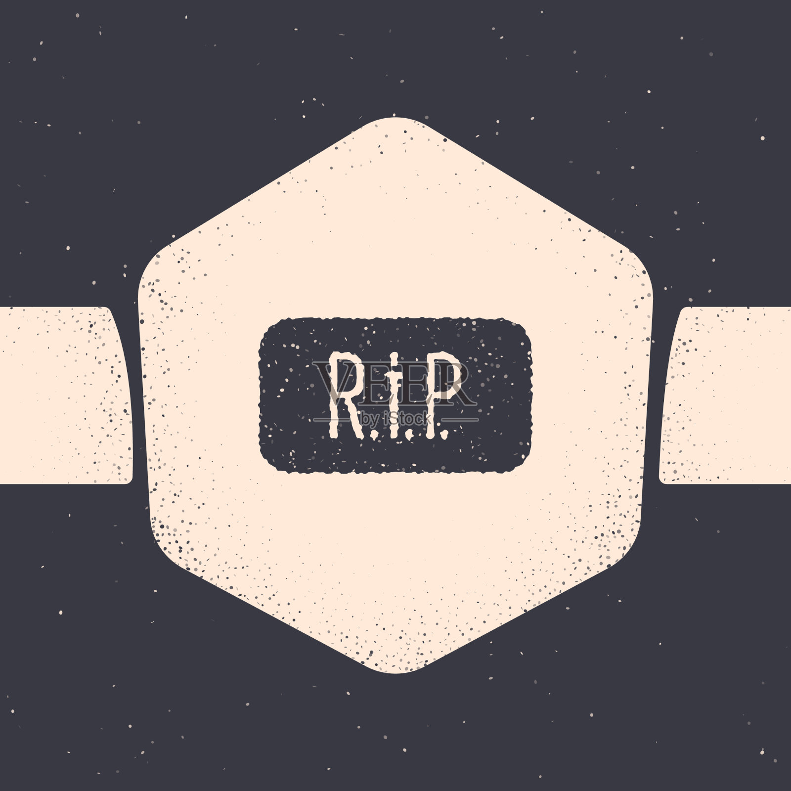 垃圾演讲气泡撕裂死亡图标孤立上插画图片素材