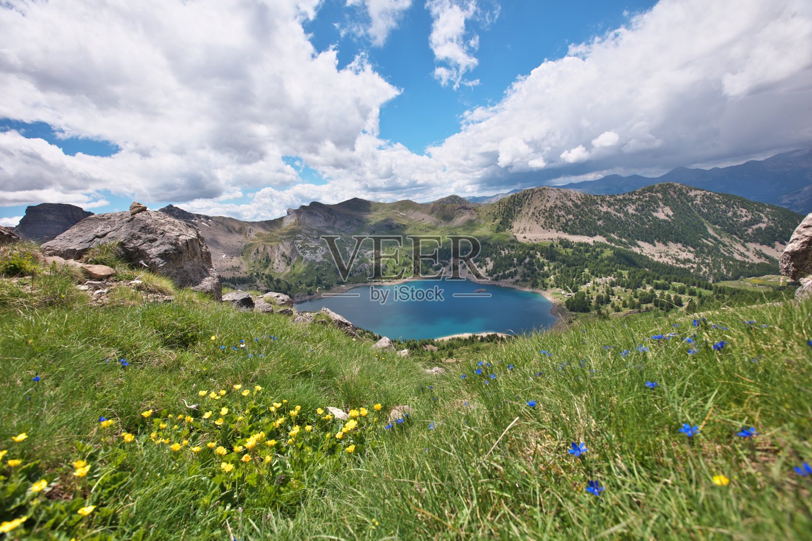 初夏在阿洛斯湖潜水照片摄影图片