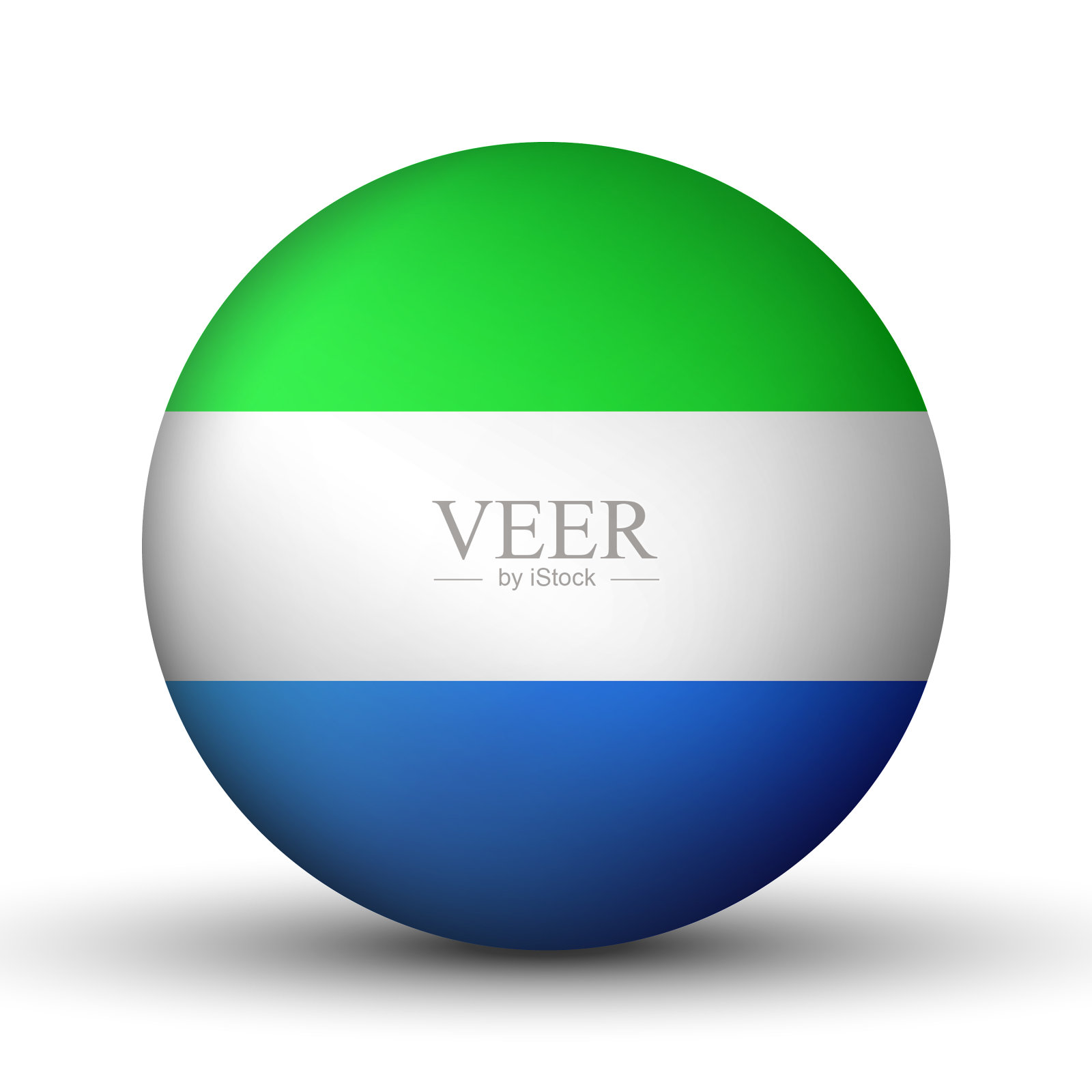 玻璃轻球与国旗塞拉利昂圆插画图片素材