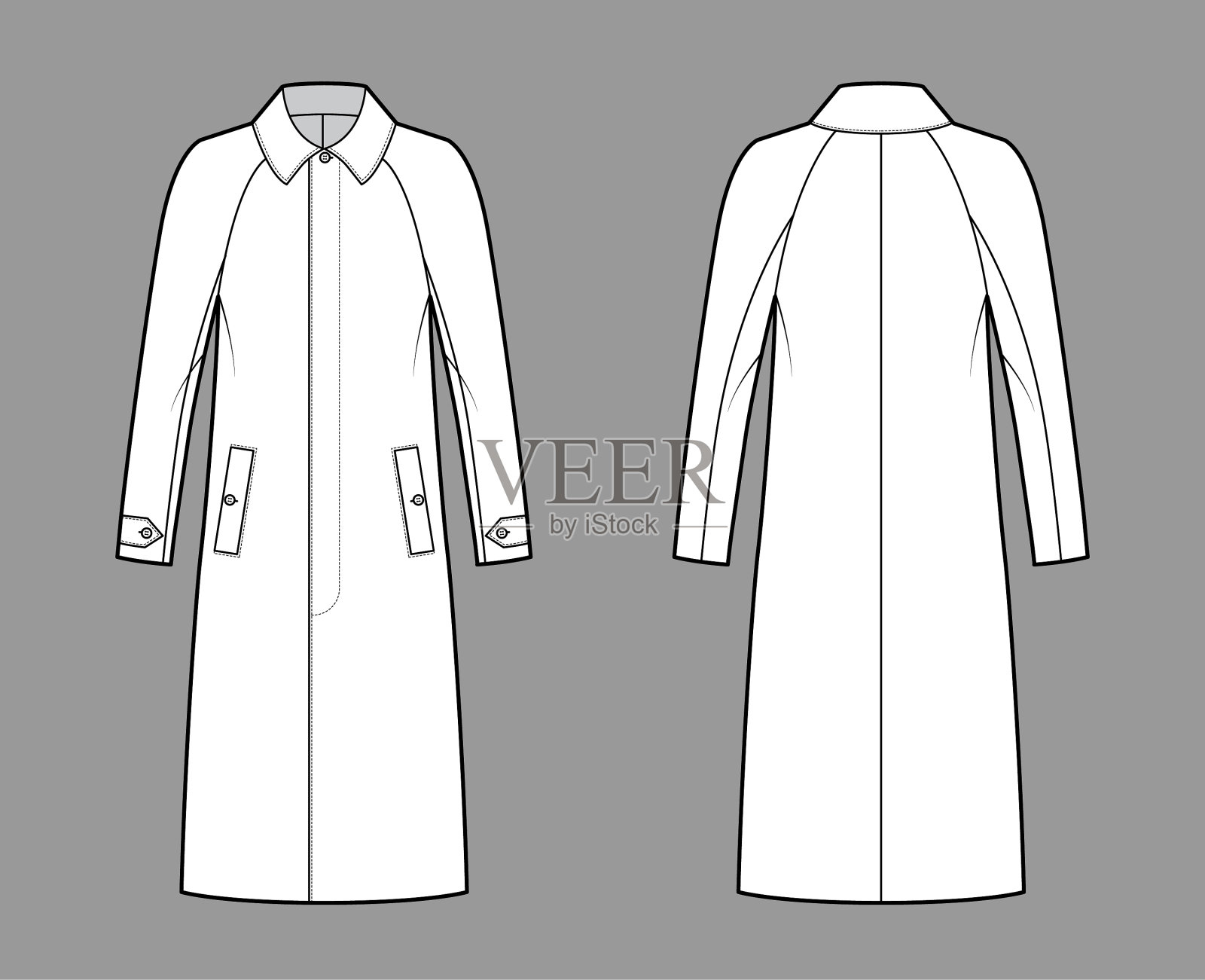雨衣外套技术时尚插画图片素材