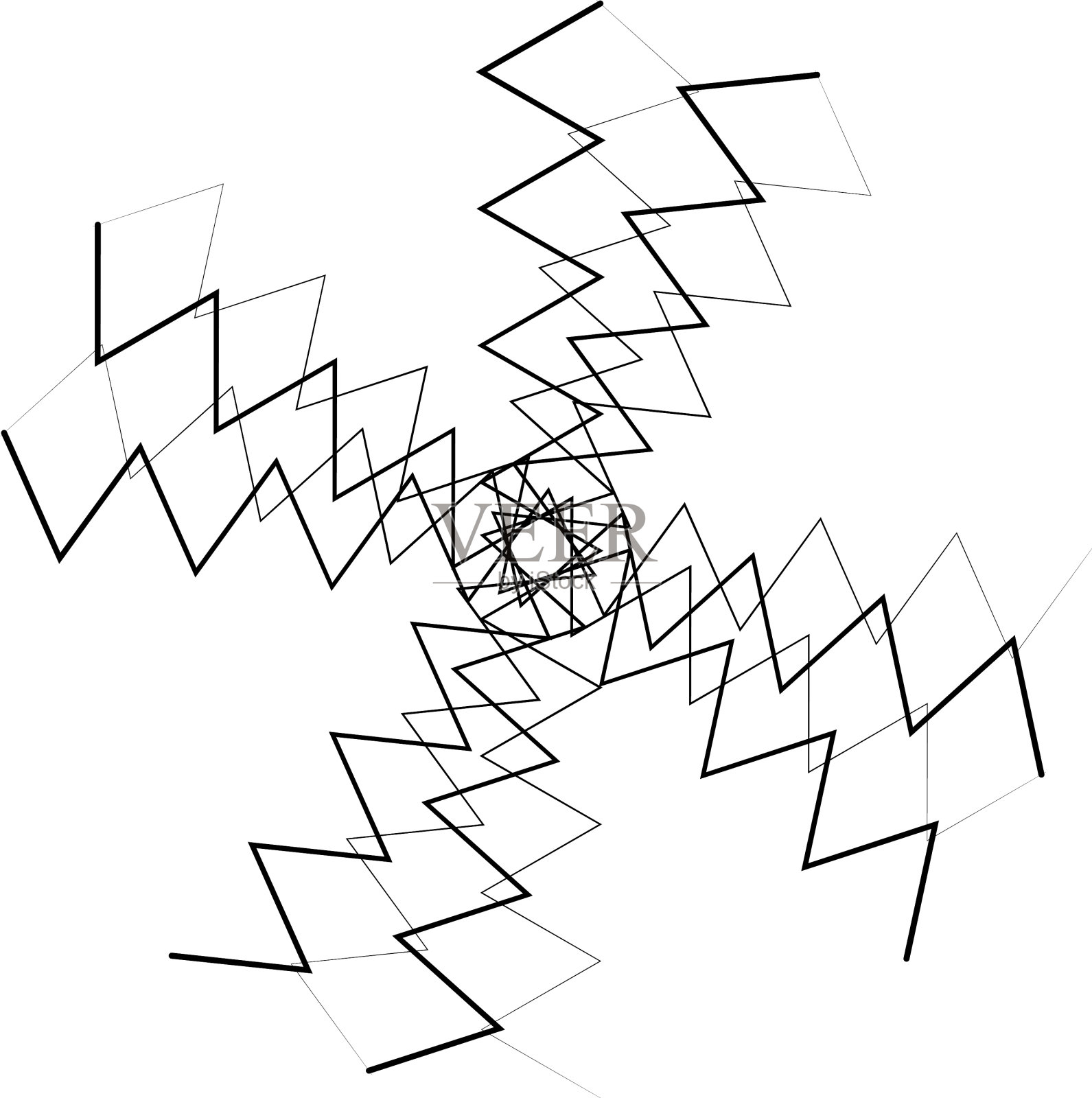 辐射式抽象图案曼荼罗插画图片素材