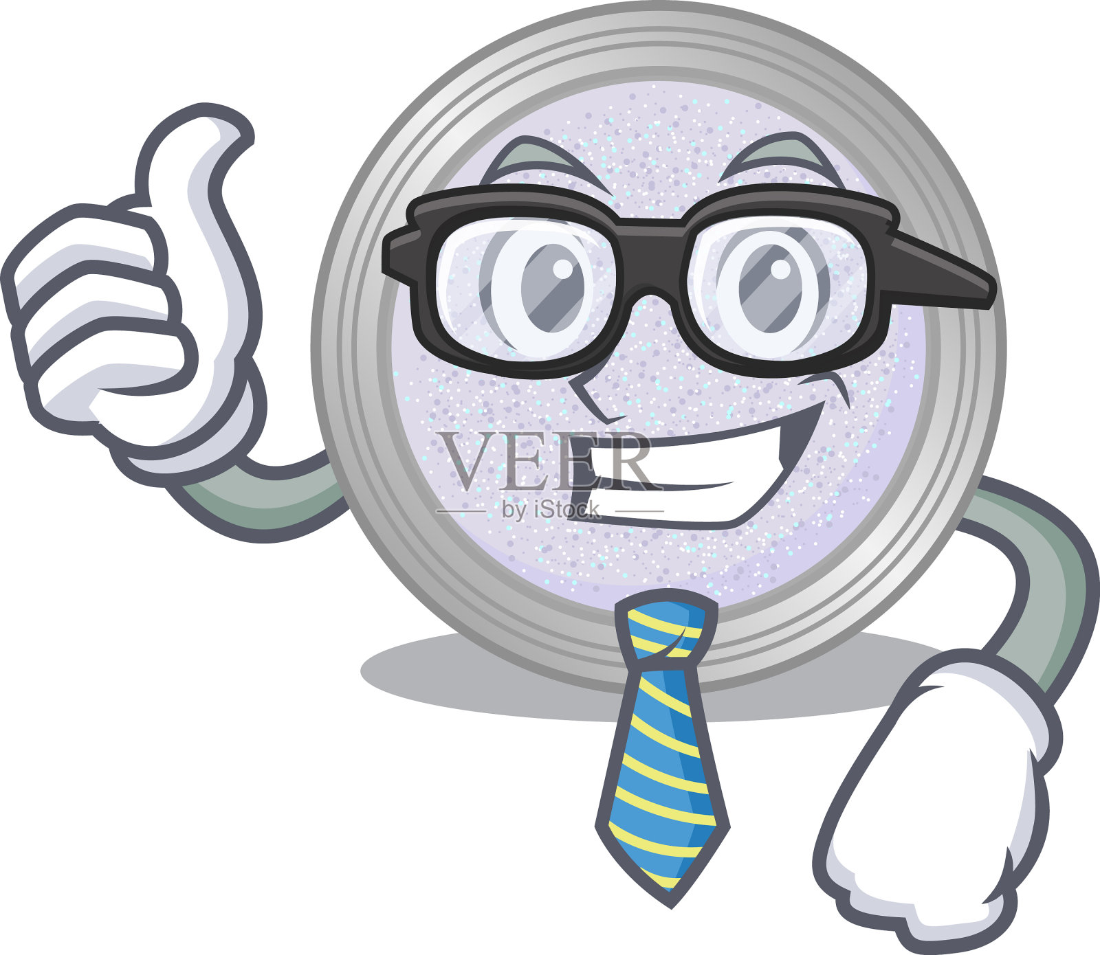 卡通画亮眼影的商人设计元素图片