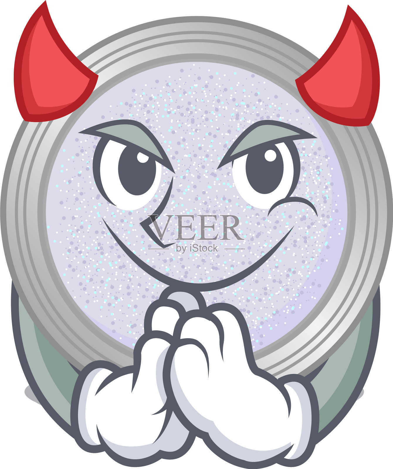 闪闪发光的眼影打扮成魔鬼卡通设计元素图片