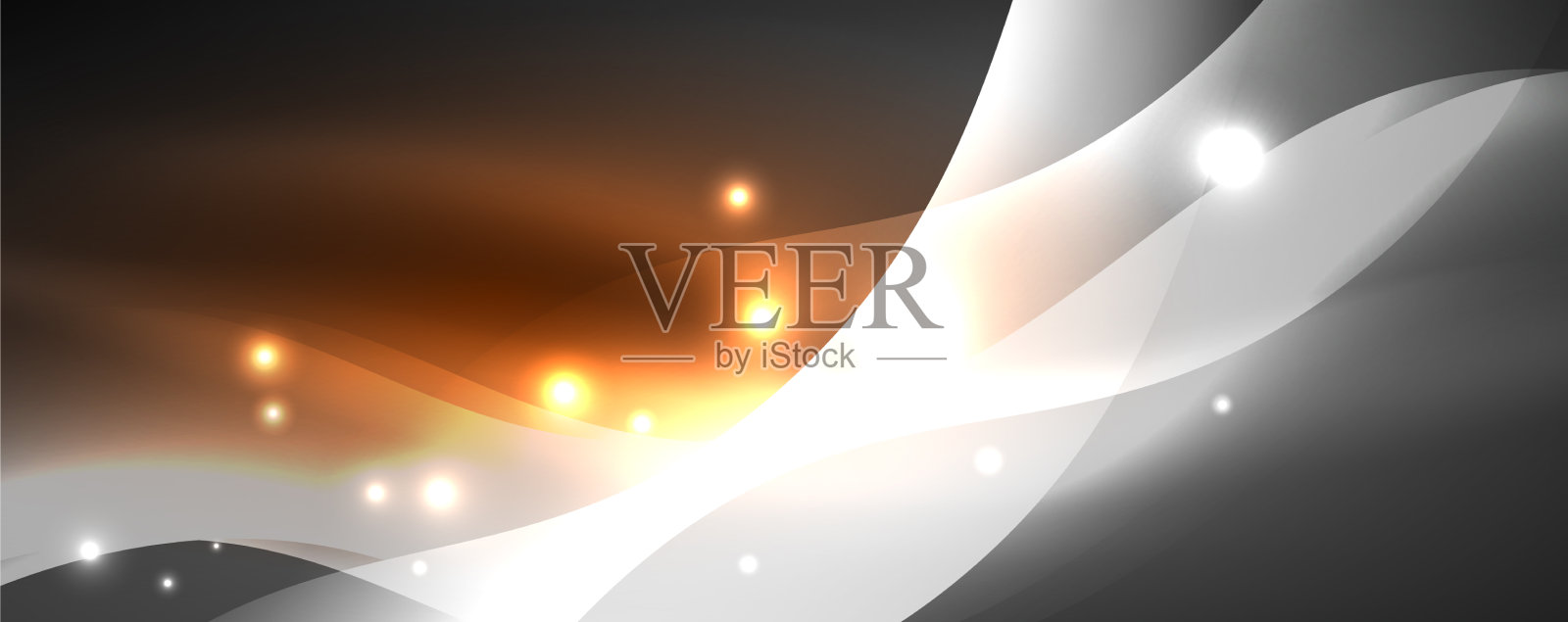 闪闪发光的霓虹波光线抽象插画图片素材