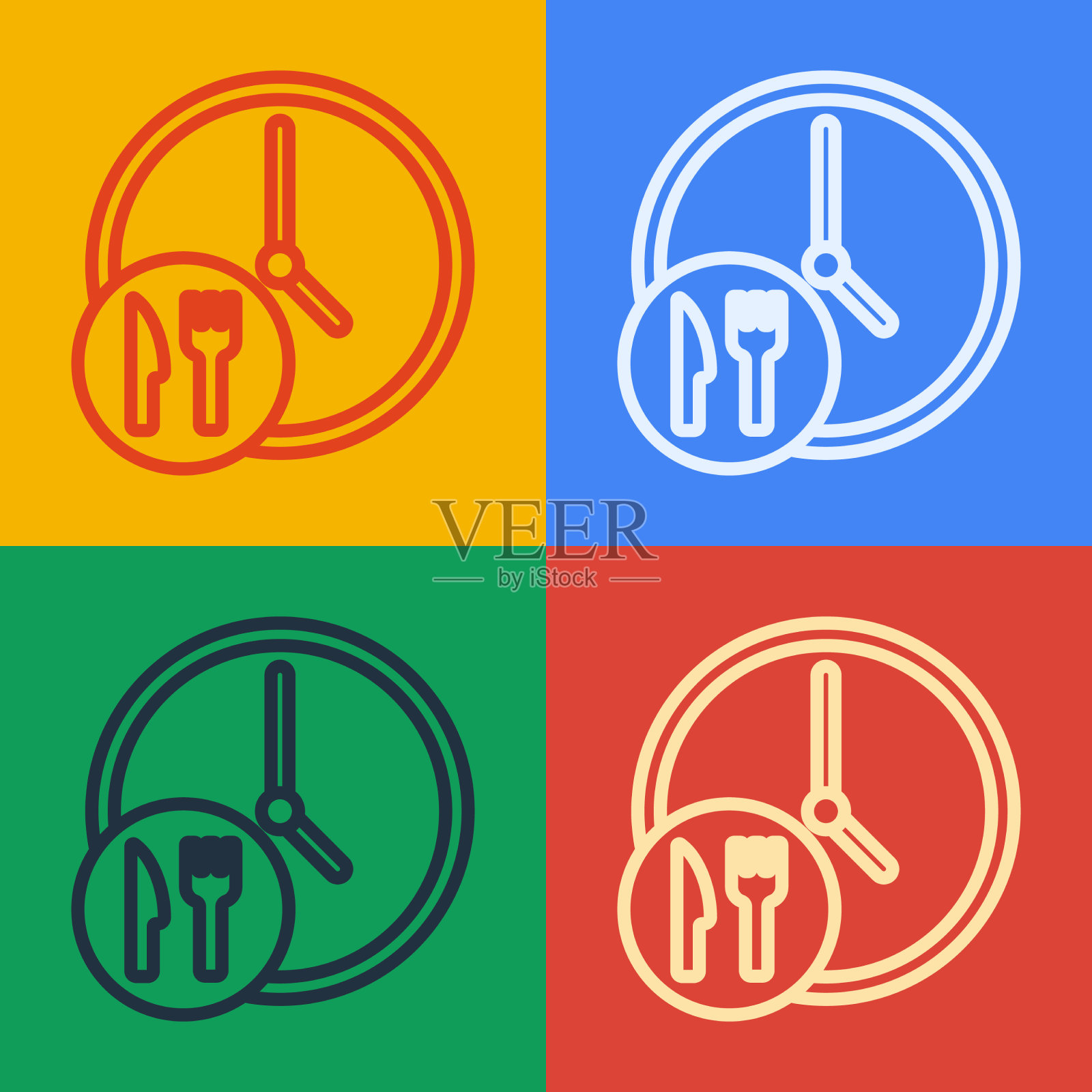 波普艺术线24小时交付图标插画图片素材