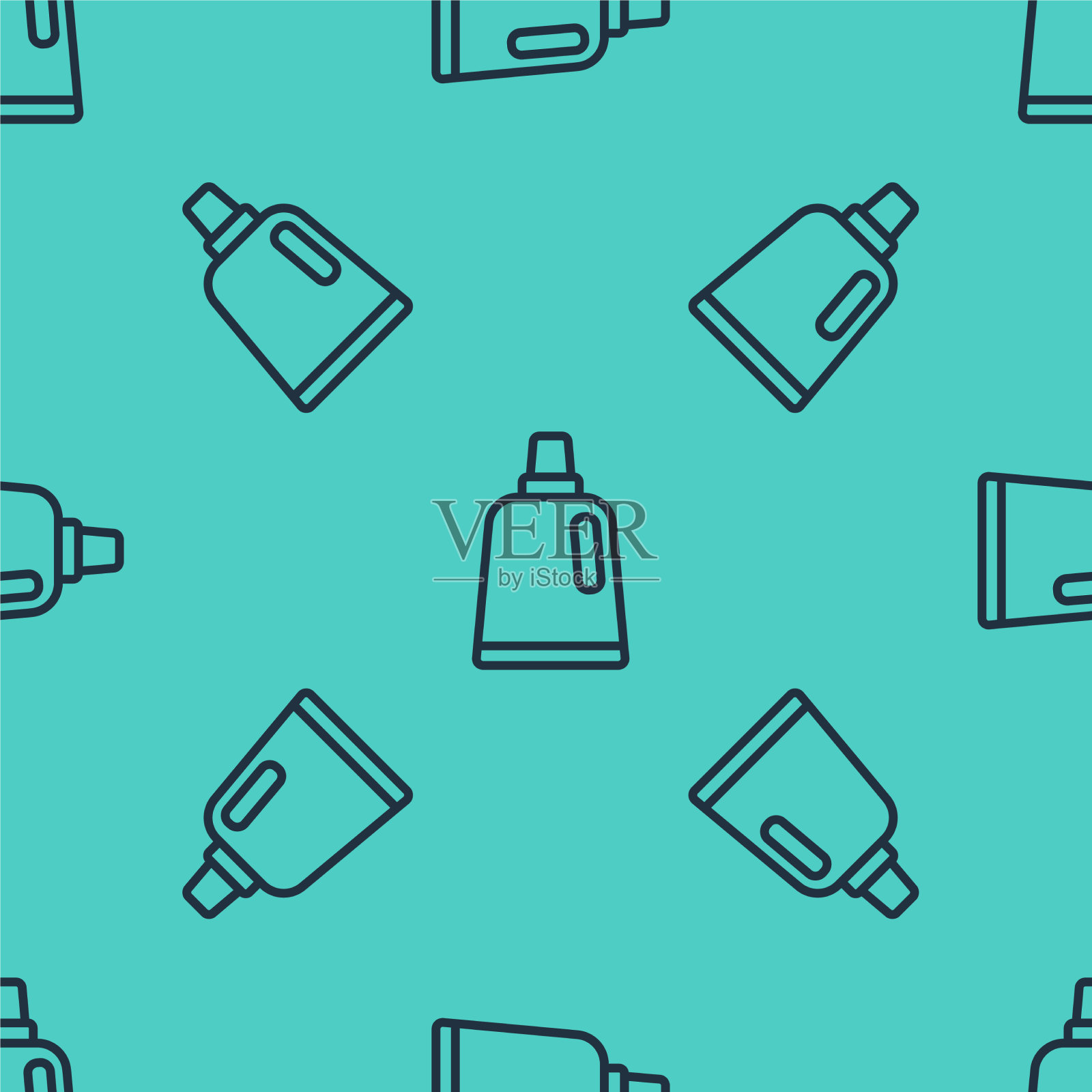 用于洗衣粉的黑线塑料瓶插画图片素材