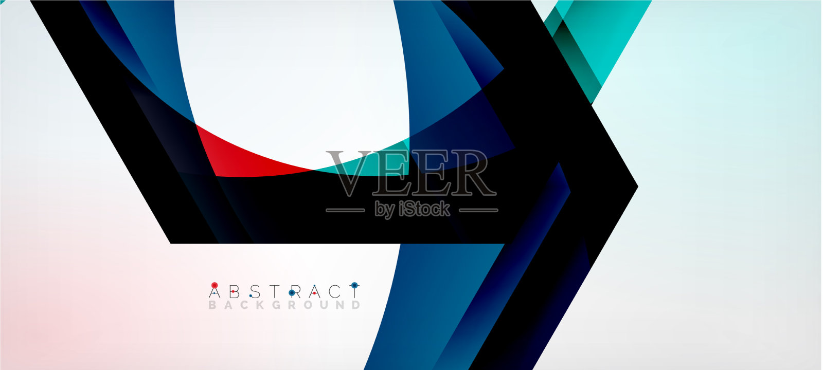 透明六边形几何形状抽象插画图片素材