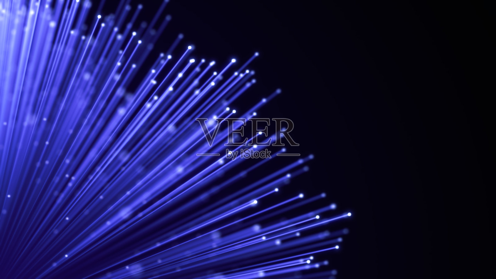 光纤束抽象背景。发光的一束光缆照片摄影图片