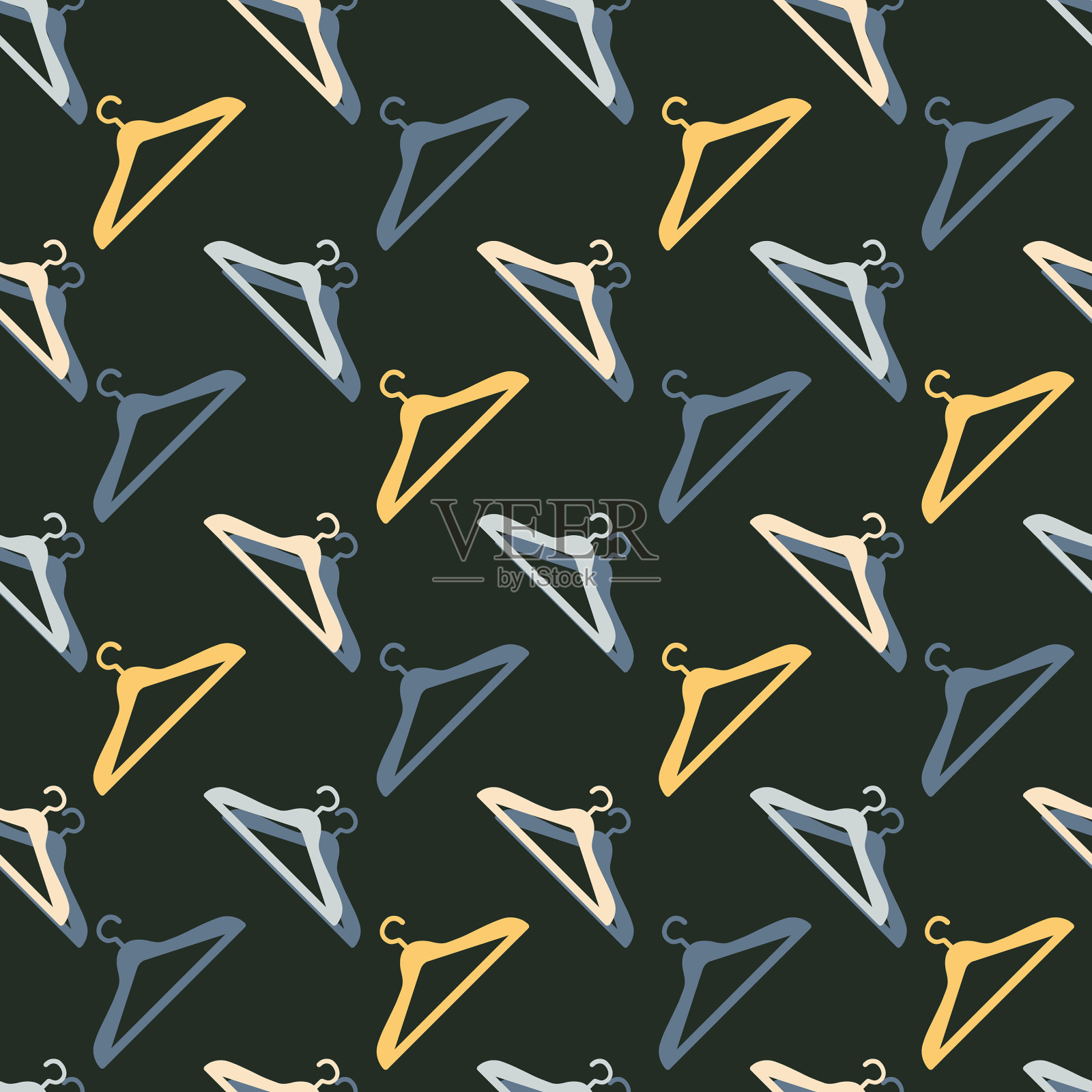 抽象无缝图案与白黄相间插画图片素材