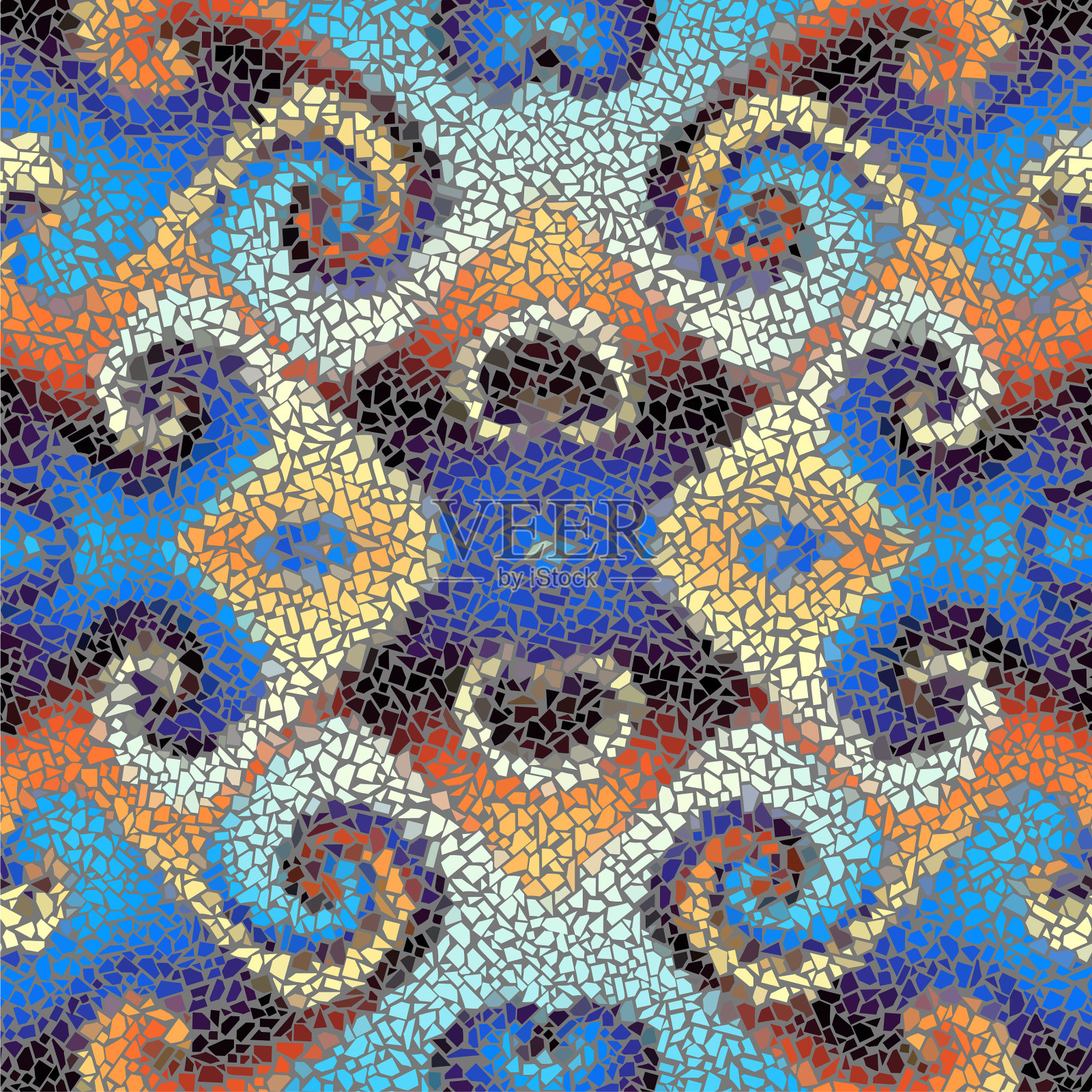 无缝马赛克艺术背景图案艺术插画图片素材
