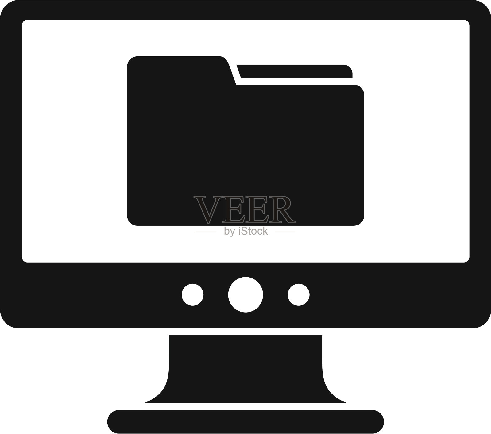 文件夹远程访问图标简单样式图标素材