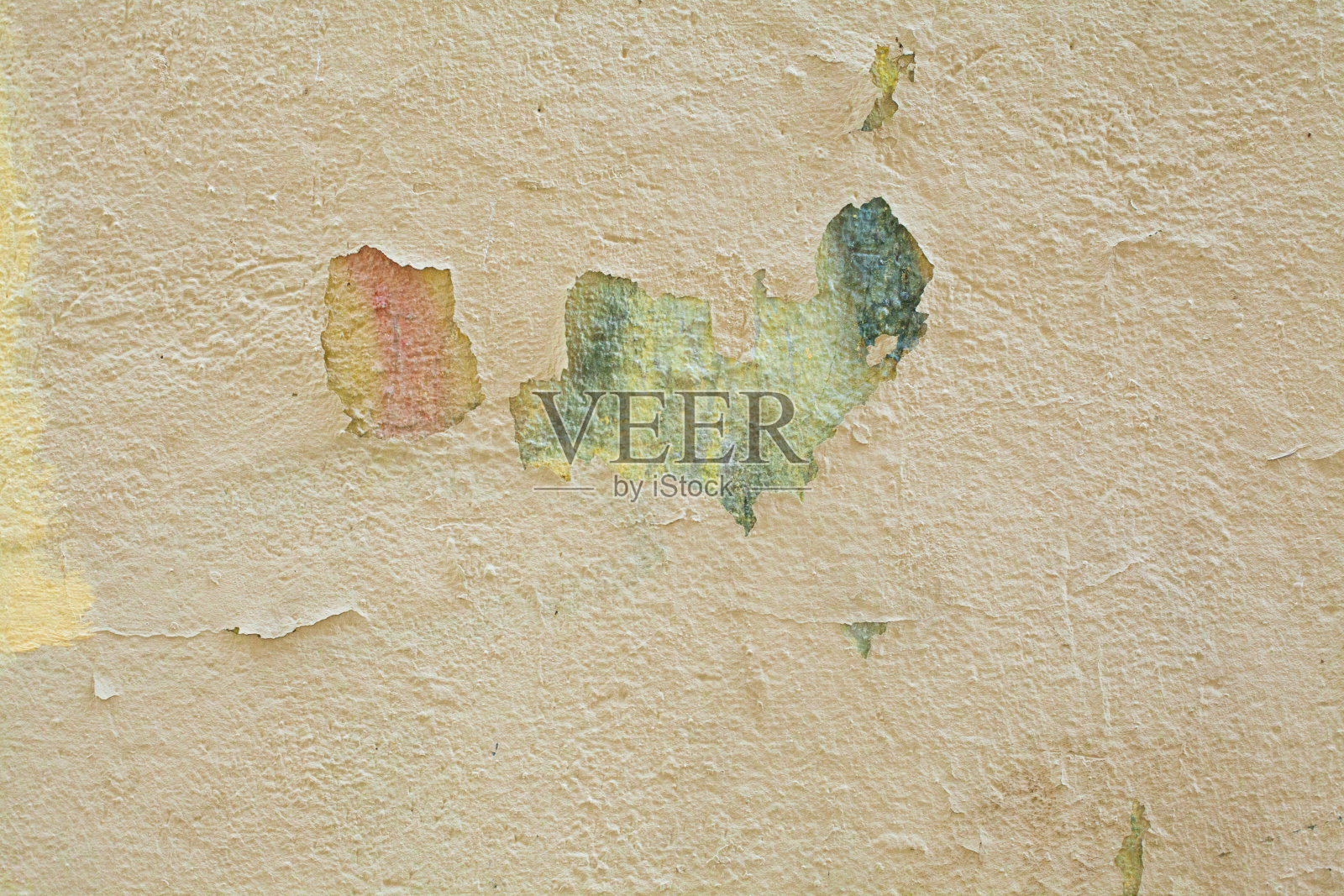 旧灰泥墙背景，黄色旧灰泥水泥纹理照片摄影图片