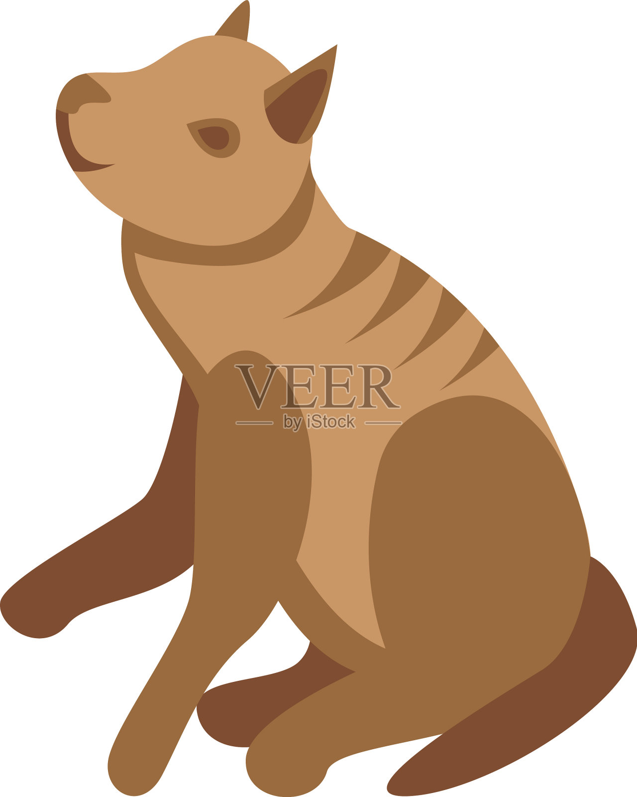 家好玩的猫图标等距风格插画图片素材