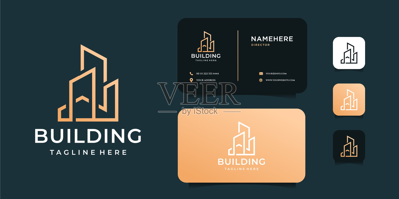 建筑建筑标志设计与商业插画图片素材