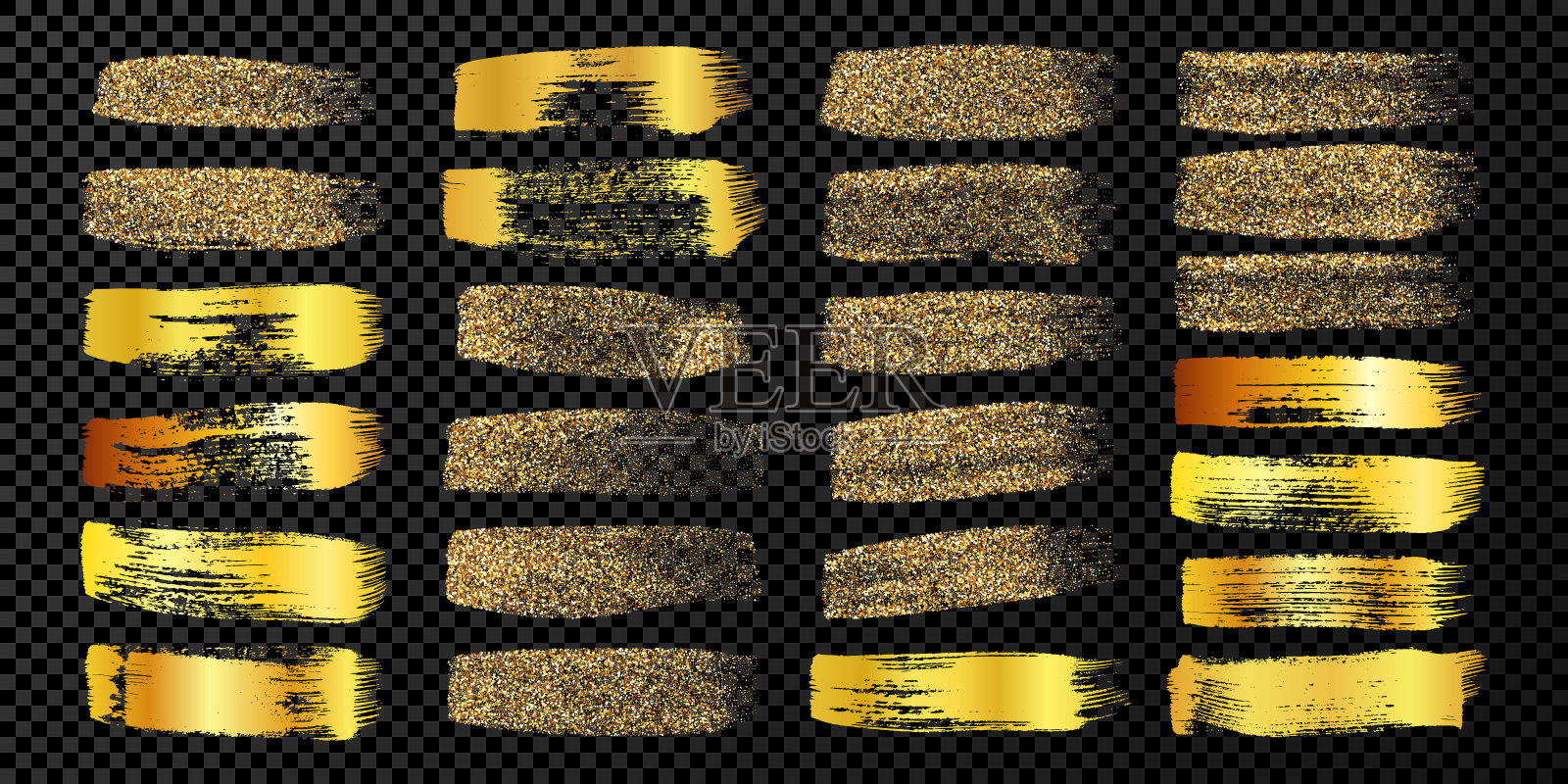 金色垃圾笔触插画图片素材