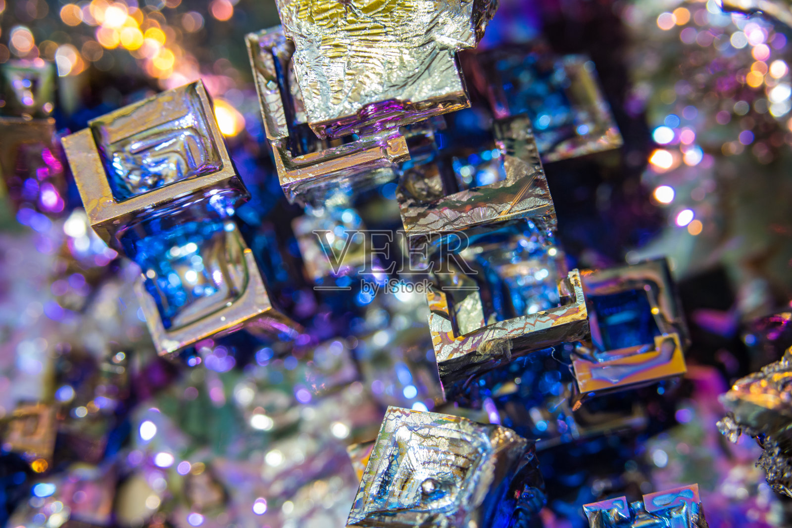 料斗铋晶体照片摄影图片