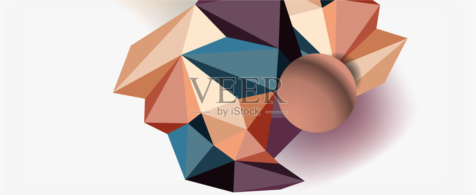 新潮的3d几何构图设计模板插画图片素材