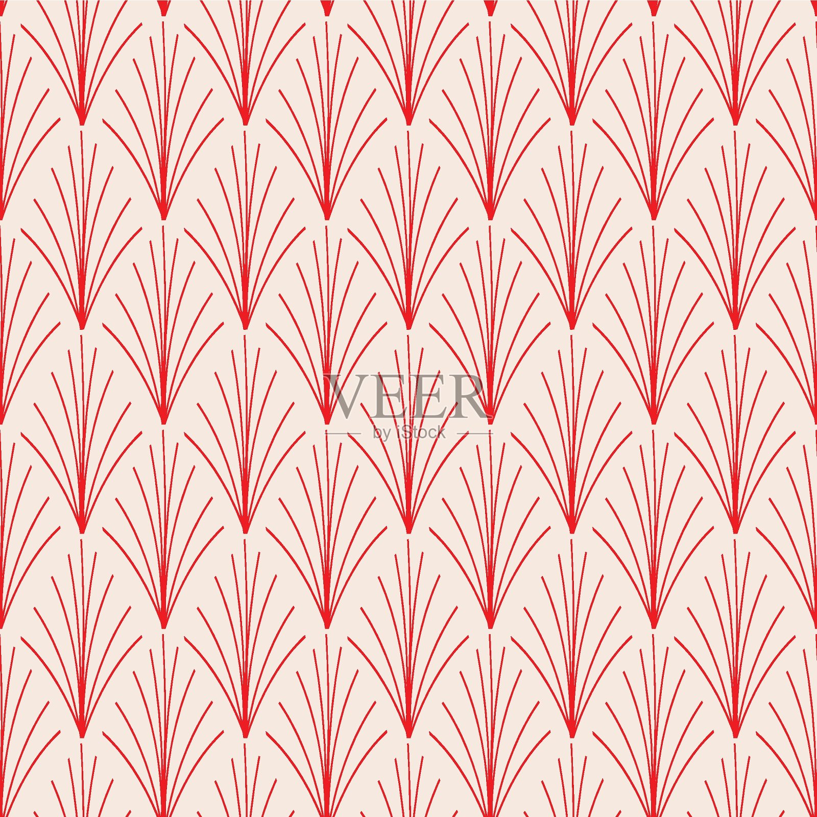 矢量红色艺术装饰植物本色无缝模式插画图片素材