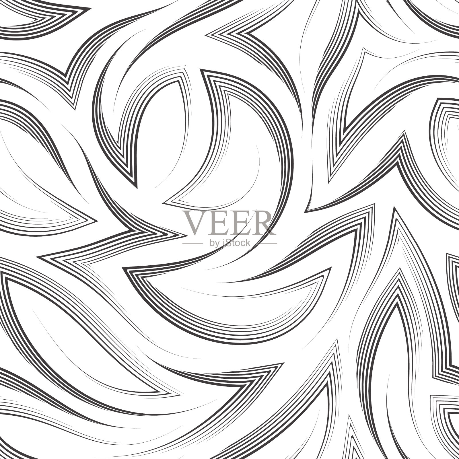 黑白无缝图案薄插画图片素材