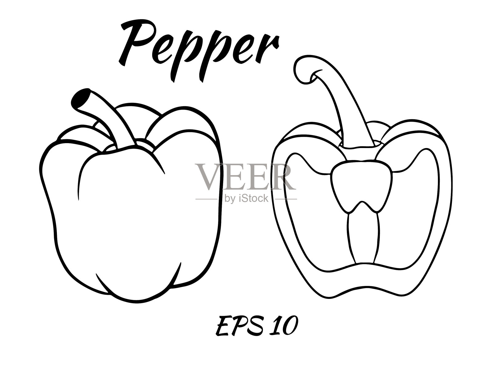 新鲜辣椒蔬菜孤立图标插画图片素材