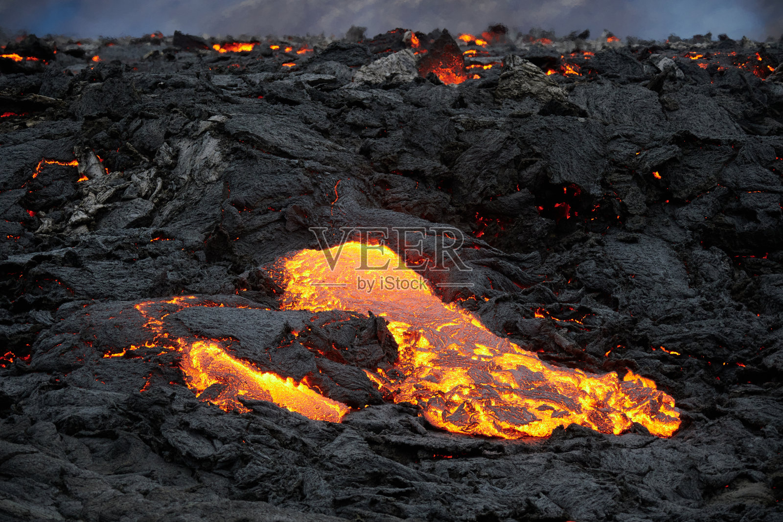熔岩场与岩浆流照片摄影图片