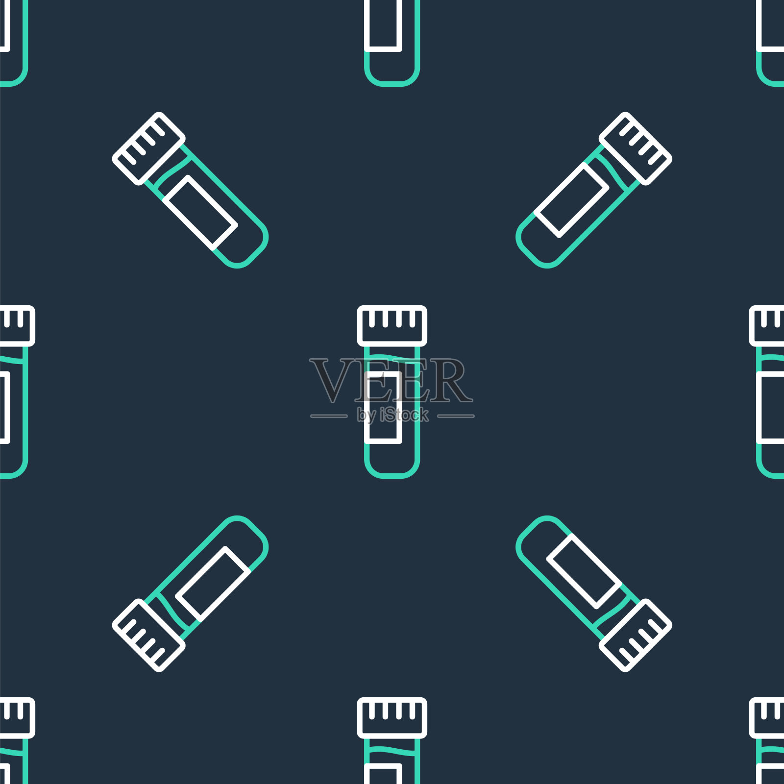 将带有血标的试管或烧瓶隔离插画图片素材