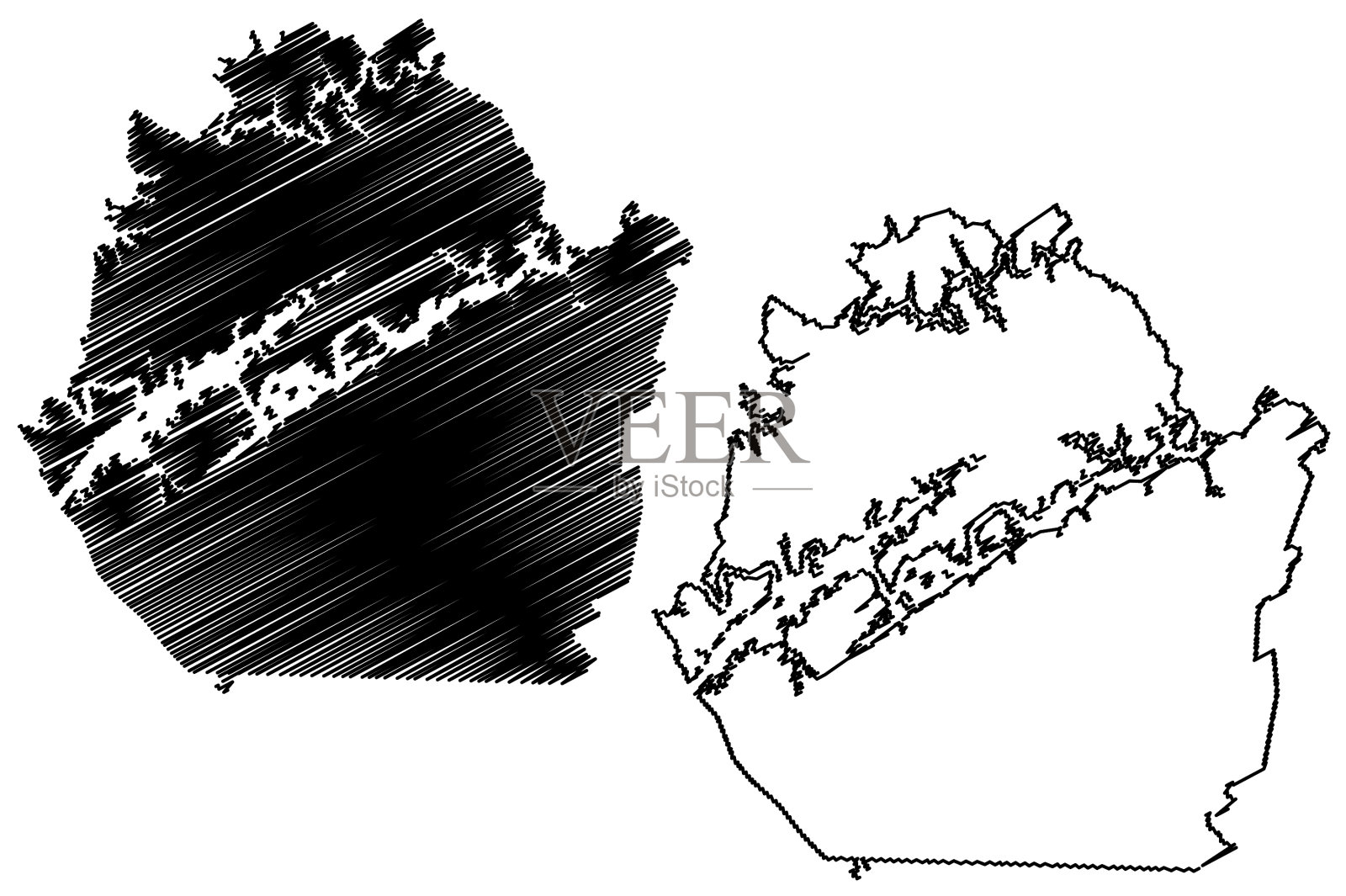 联合县，田纳西州，美国联合县插画图片素材