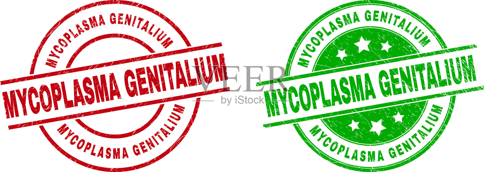 生殖道支原体圆印窘迫插画图片素材