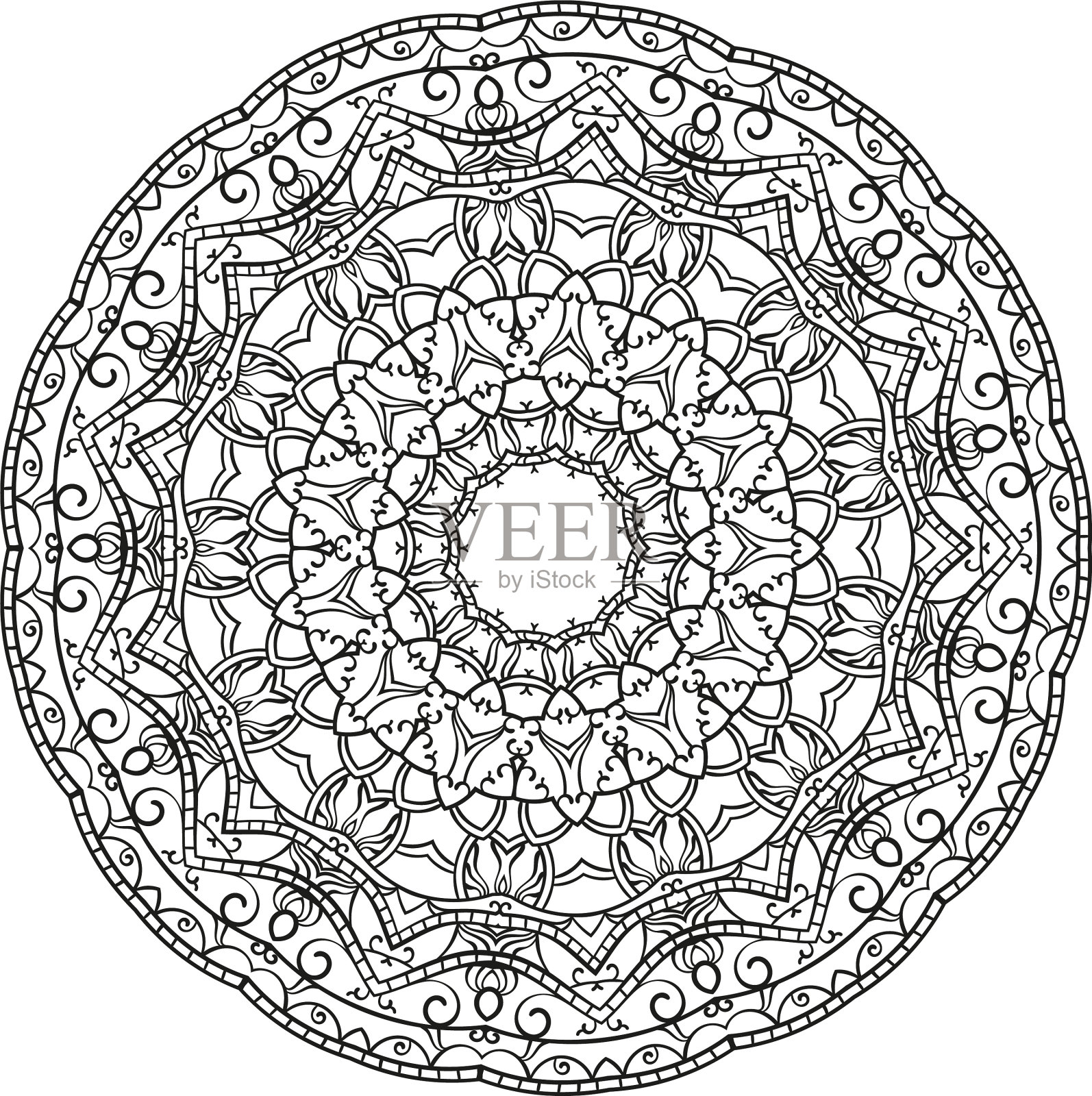 曼荼罗插画图片素材