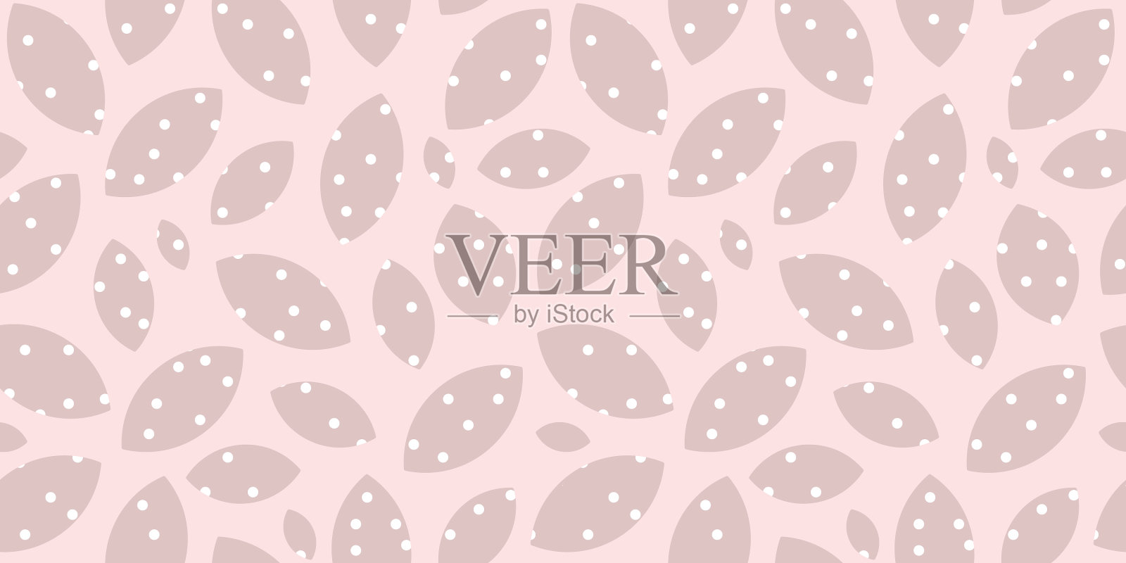 叶点图案可爱的粉彩图案背景插画图片素材