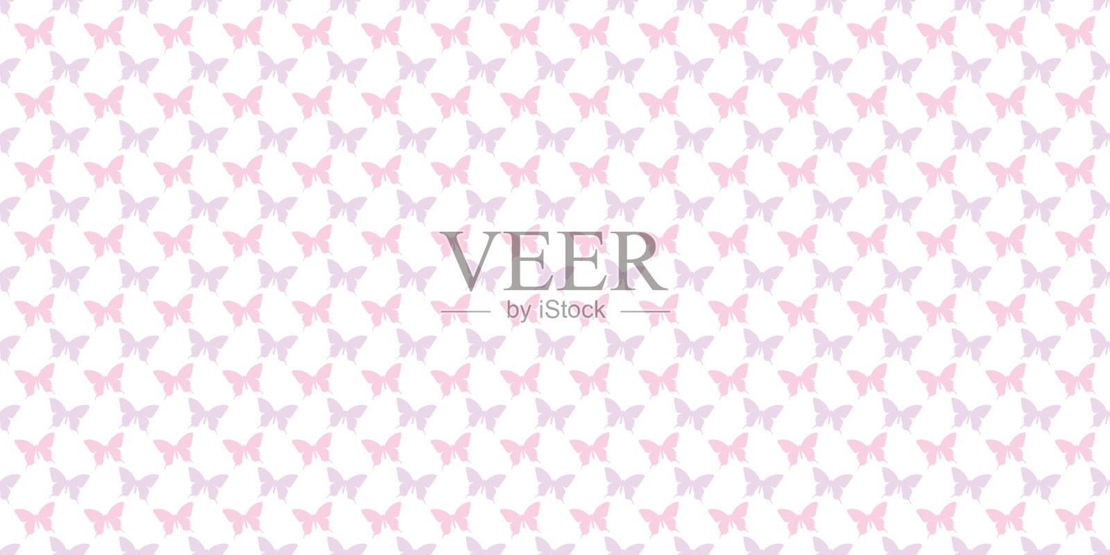 蝴蝶剪影无缝图案背景插画图片素材