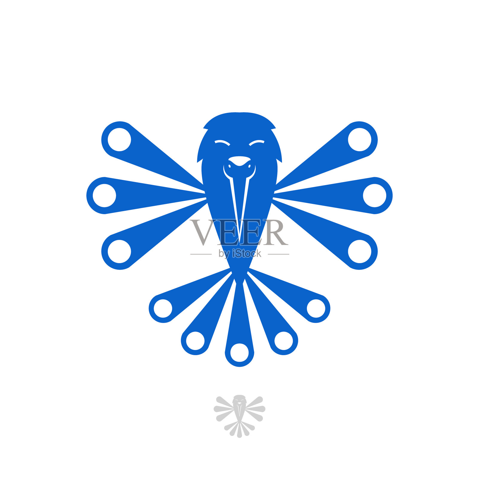 蜂鸟的标志插画图片素材