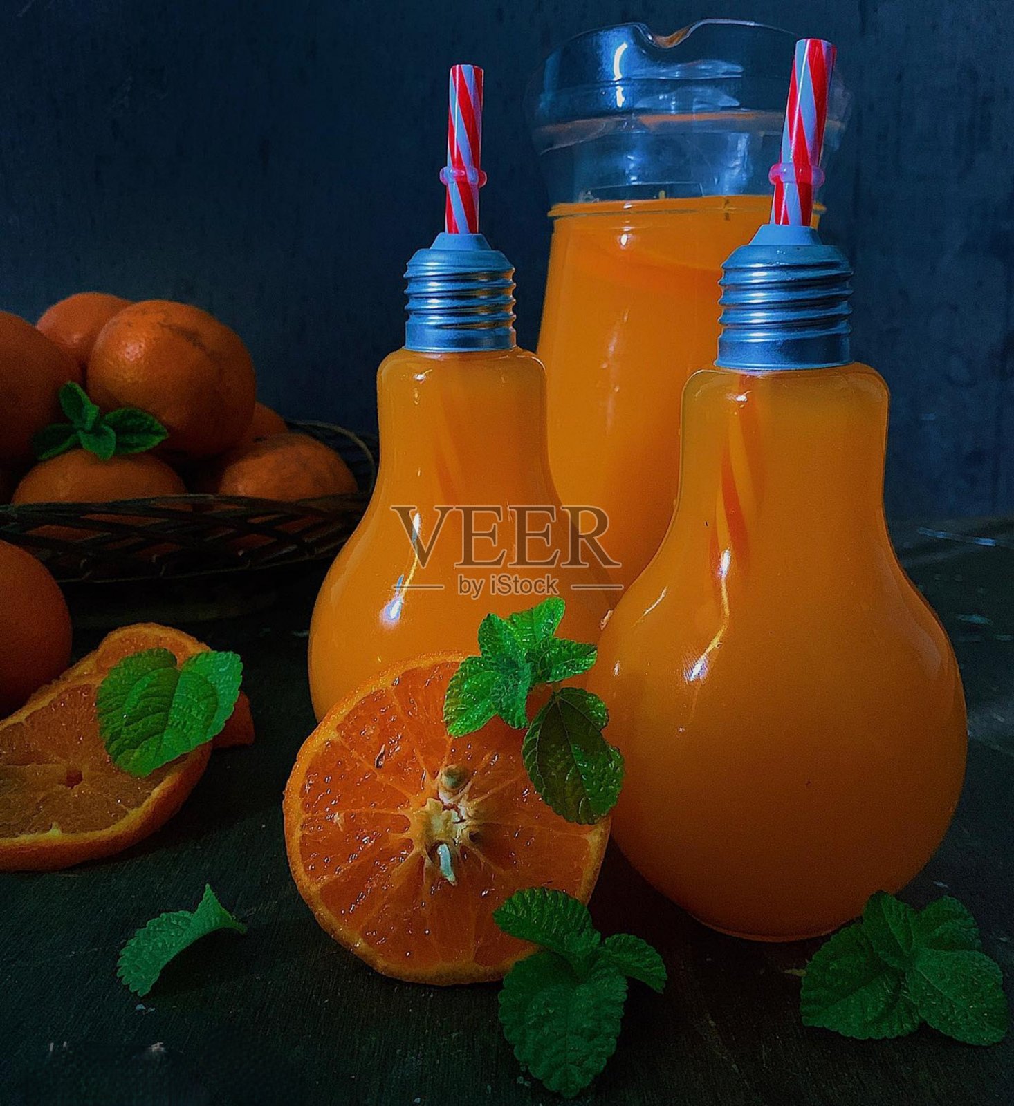 特制橙汁装饰照片摄影图片