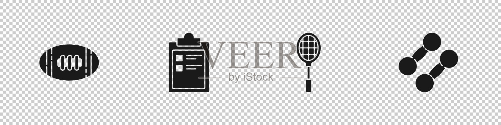 设置美式足球运动训练计划图标素材