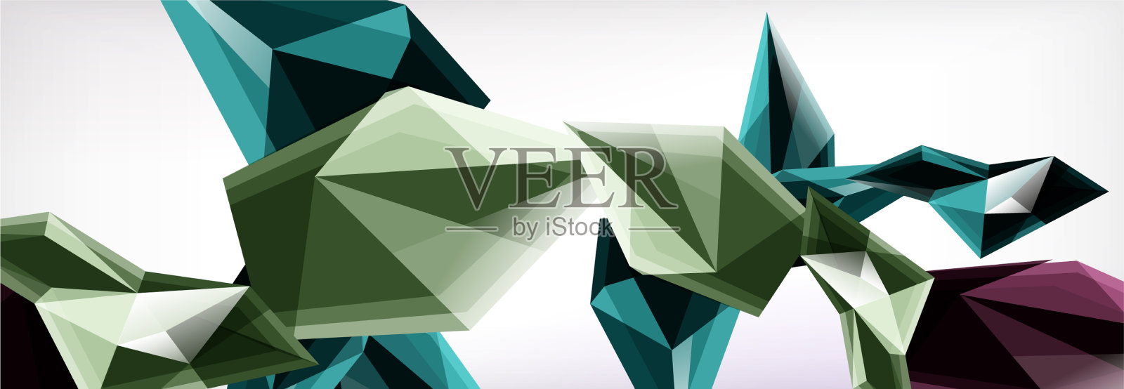 三维三角形和金字塔抽象插画图片素材