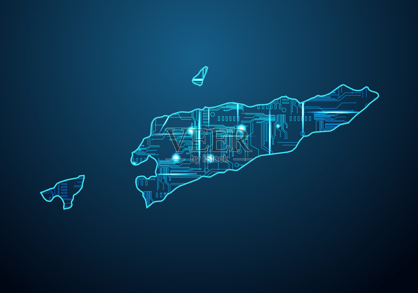 抽象的未来主义地图插画图片素材