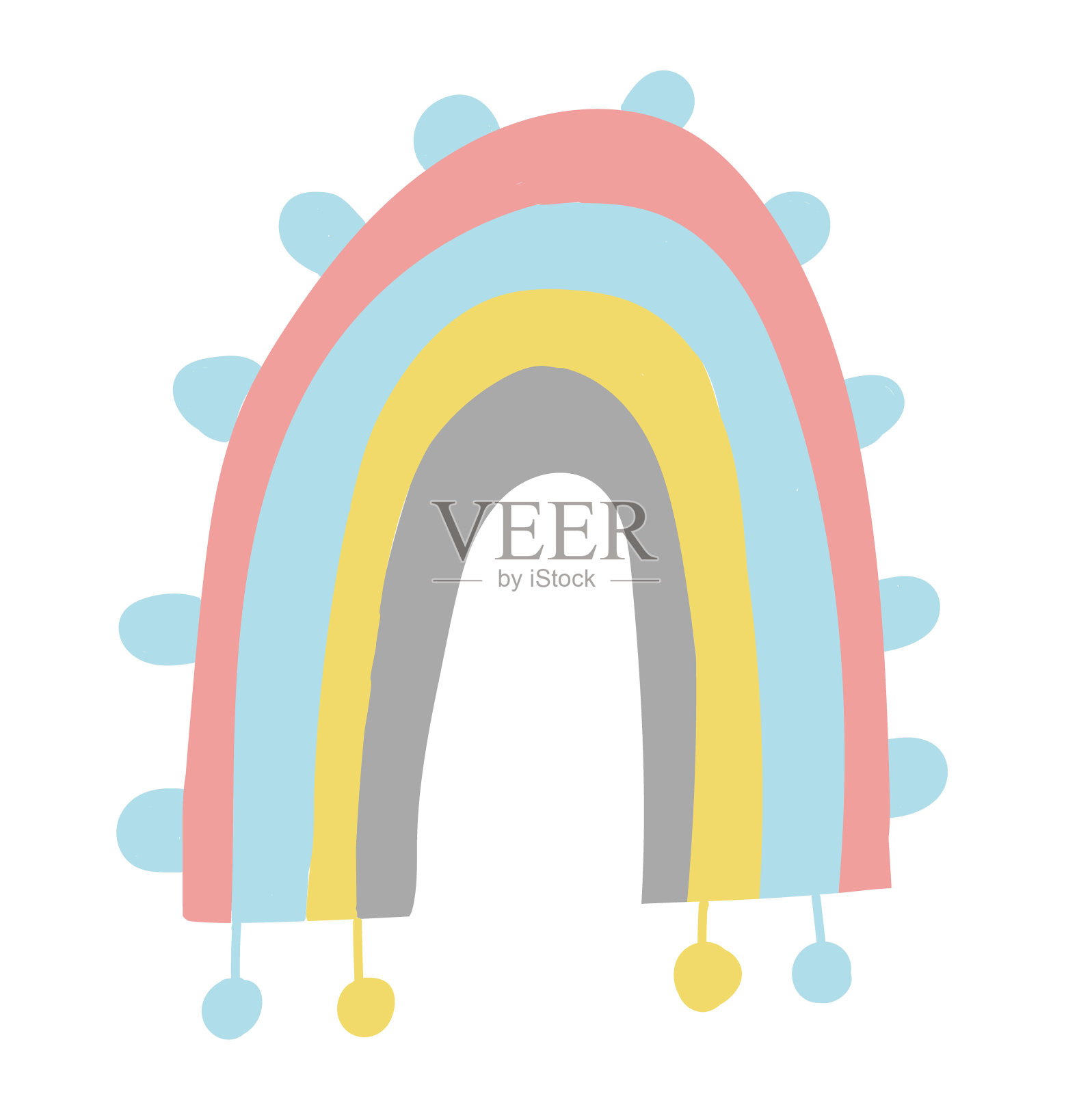 室内彩虹。摘要现代插图。时髦的向量。宝贝说明设计元素图片
