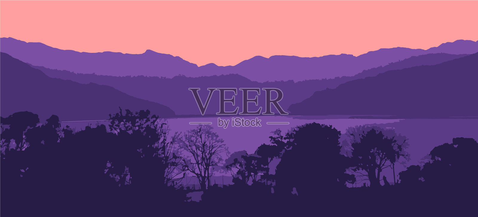 山户外冒险插画图片素材