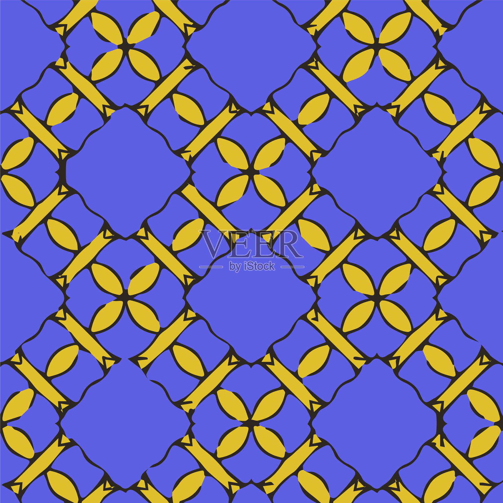 带有三角形元素的几何图案插画图片素材