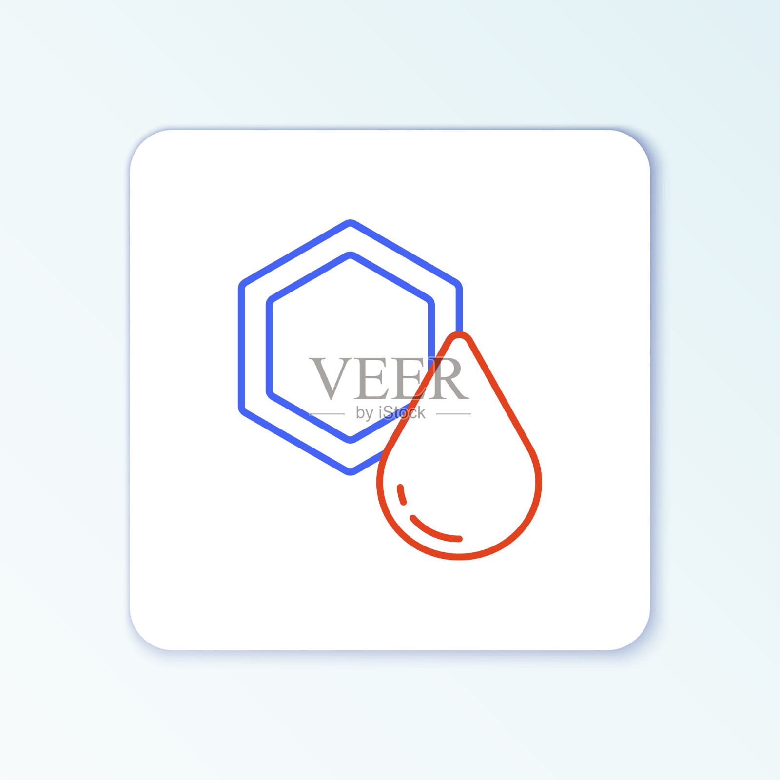 线蜂窝图标孤立在白色背景图标素材