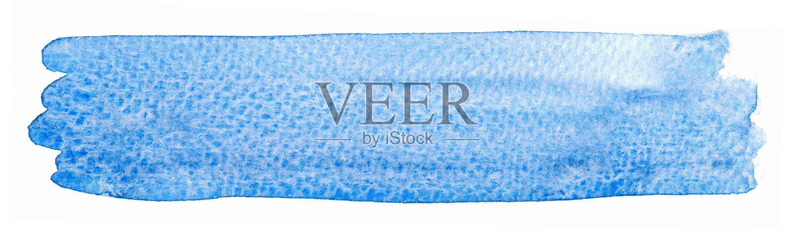 蓝色水彩刷染，白色纸上的水彩纹理，蓝色深浅为“u200bhorizontal”水彩背景插画图片素材